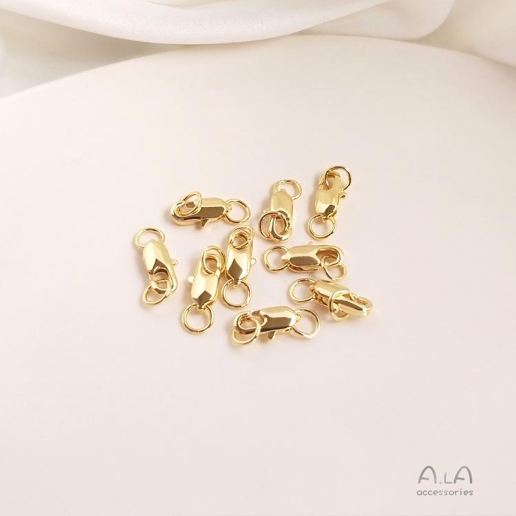 14K/18K Gold & Sterling Silver Fishtail, Spring, and Lobster Clasps - DIY Jewelry Accessories.