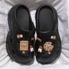 Women's Chunky Height-Boosting Odor-Resistant EVA Beach Sandals - Trendy Summer Baotou Slippers