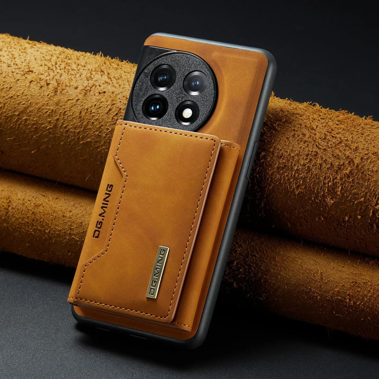 

2 in 1 Wallet Leather Detachable Cards Solt Case for Oneplus 13 12 11 One Plus 10 Pro 10R 9 9R Flip Removable Bag Magnetic Cover Oneplus 10Pro коричневый