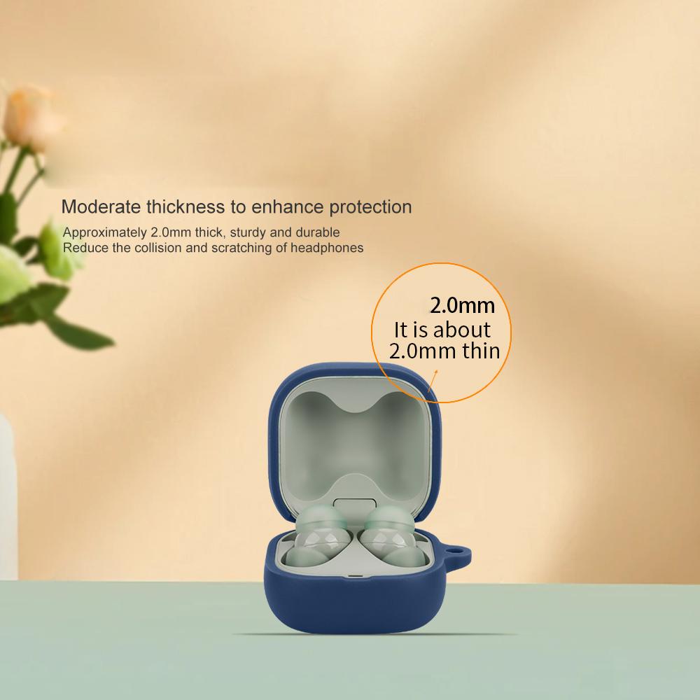 For Sony Linkbuds Fit WF-LS910N Case with Anti-Lost Buckle Bluetooth-compatible Earbuds Silicone Protective Cover
