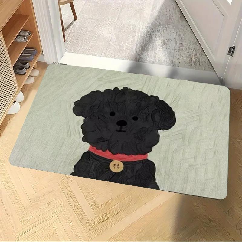 

Cute Puppy Carpet AntiSlip Foot Rug Home Decoration Doormat Bedroom Living Room Entrance Door Mat Fashionable and Beautiful 30x50cm