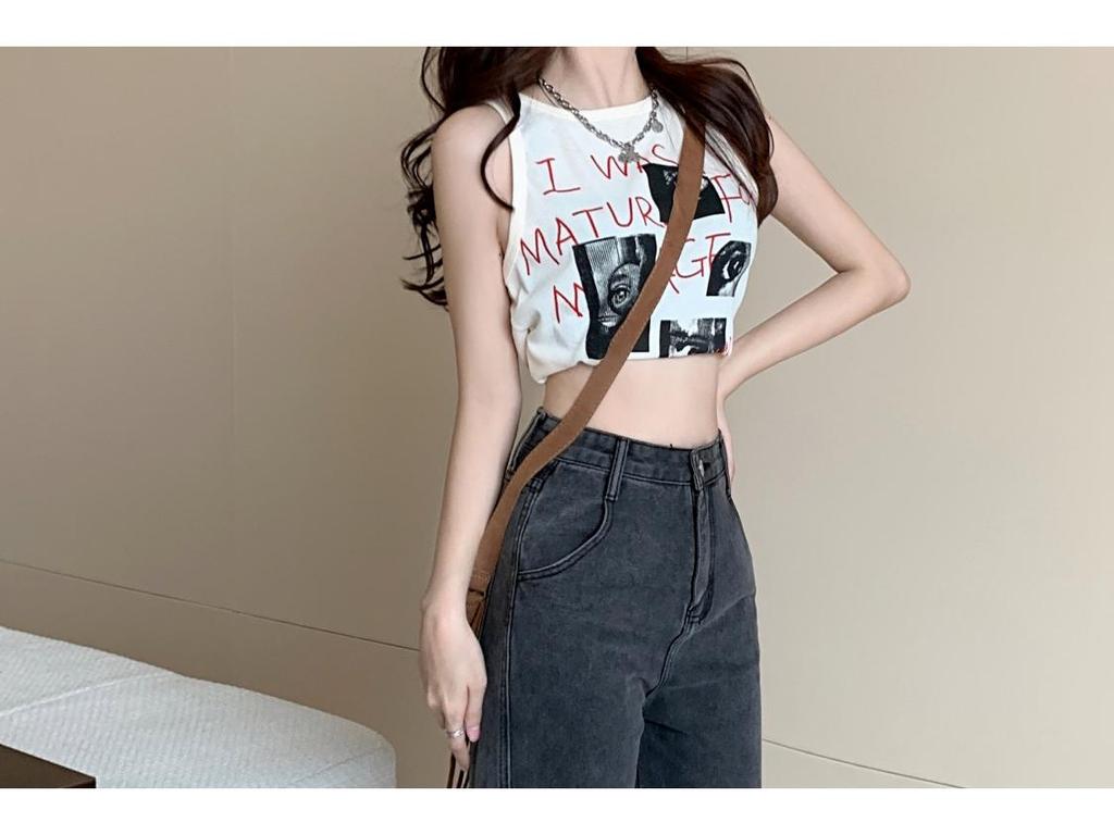 Spring-Autumn Retro Denim Cargo Pants: Stylish Women's Loose Straight-Leg, Multi-Pocket Design