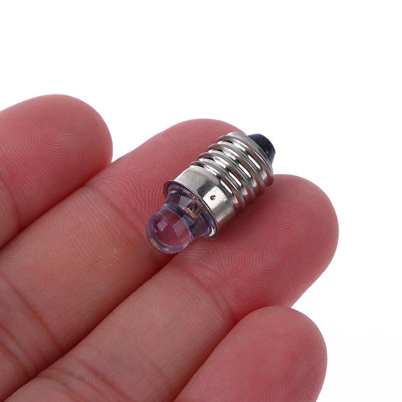 2 bombillas LED E10 para linterna, CC de 3 V y 6 V, para instrumentos, indicador de repuesto, para bicicleta, color blanco cálido