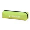 CORTIS Green Canvas Pencil Case – Logo Design, 22cm Simple Zip Student Stationery Bag