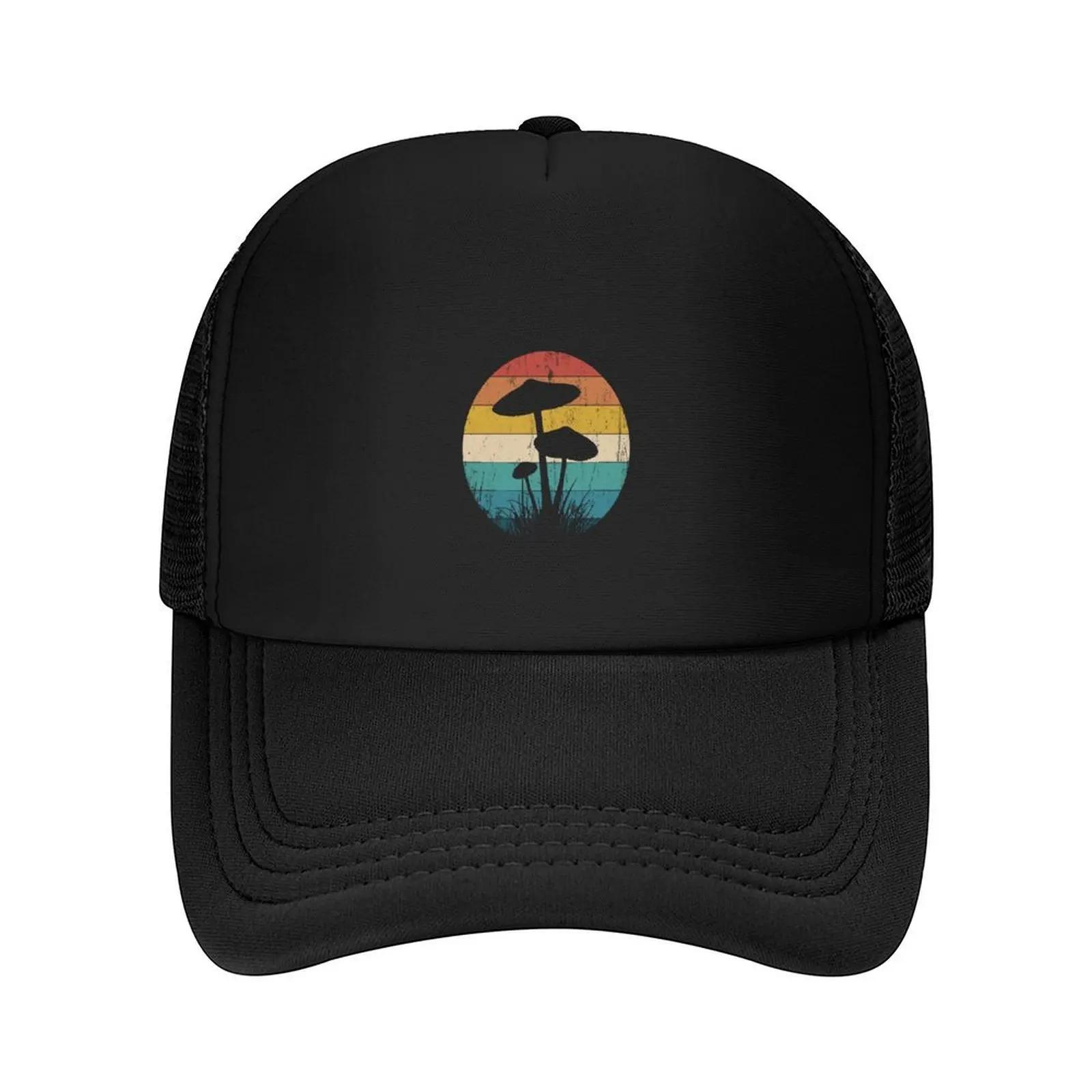 Retro Psychedelic Mushroom Shrooms Forager Magic Mycology Classic TShirt Baseball Cap Hat Unisex Luxury Baseball Unisex Womens