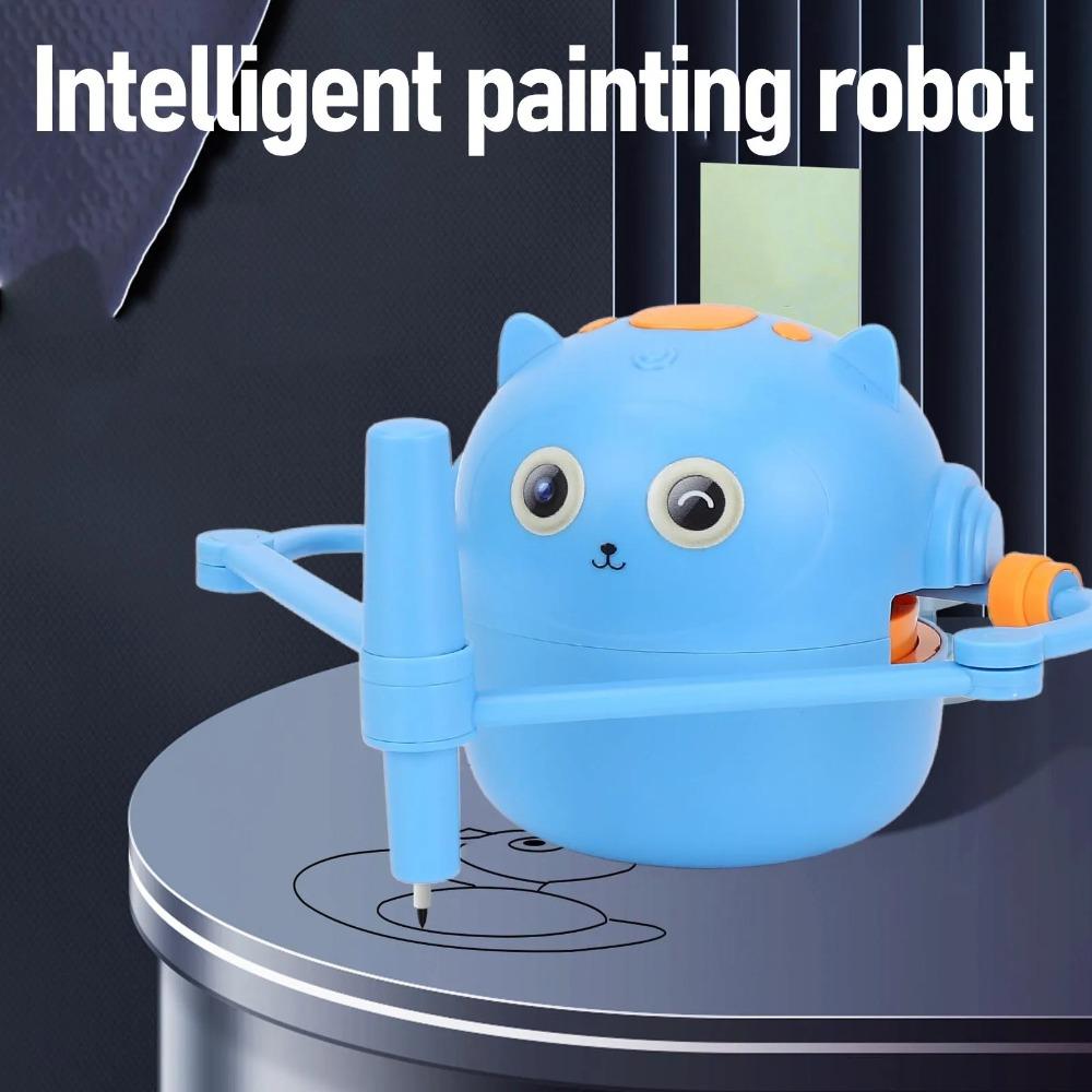 Interaktiver Lernroboter zum Zeichnen Malroboter für Kinder Früherziehungsspielzeug mit 100 Karten Automatischer Malroboter