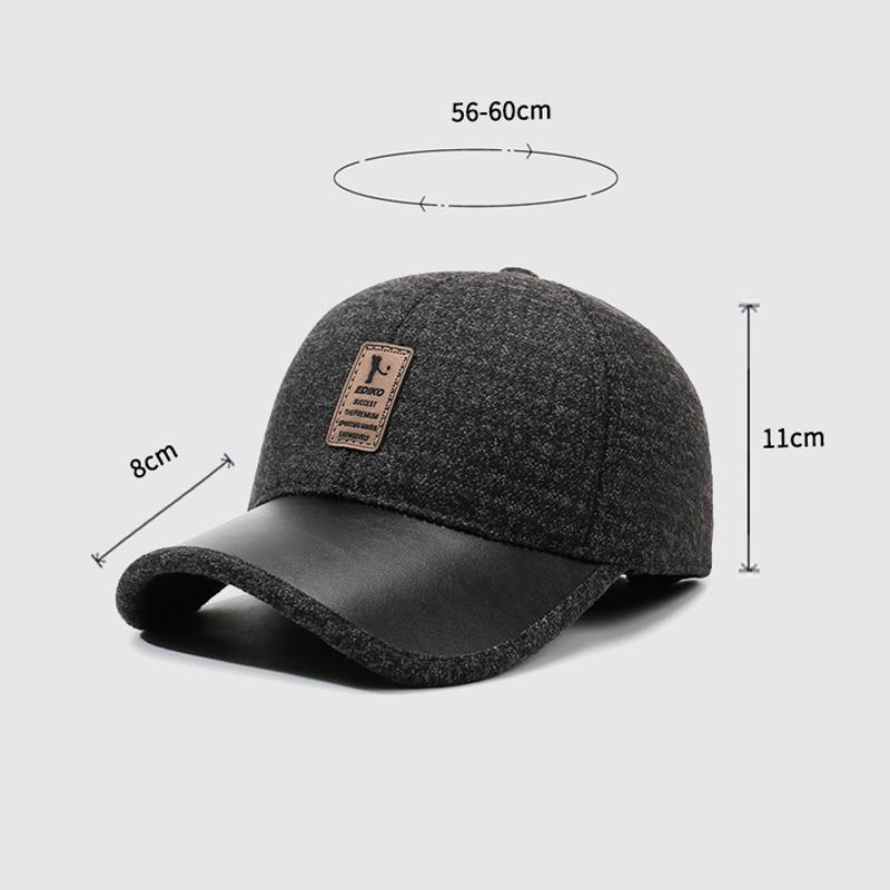 Men's Winter Middle-Aged and Elderly Father Warm Baseball Cap Old Man Grandfather Autumn Ear Protection Cotton Cap