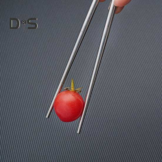 5 par pałeczek ze stali nierdzewnej o wysokiej twardości, wielokrotnego użytku, antypoślizgowe, lekkie, metalowe, domowe, odporne na ciepło, pałeczki do warzyw