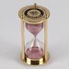 Brass Sand Timer Hour Glass Sand Glass Clock Ideal for Exercise Tea Making Ross London Pink Sand Timer Showpiece 8.89 Cm