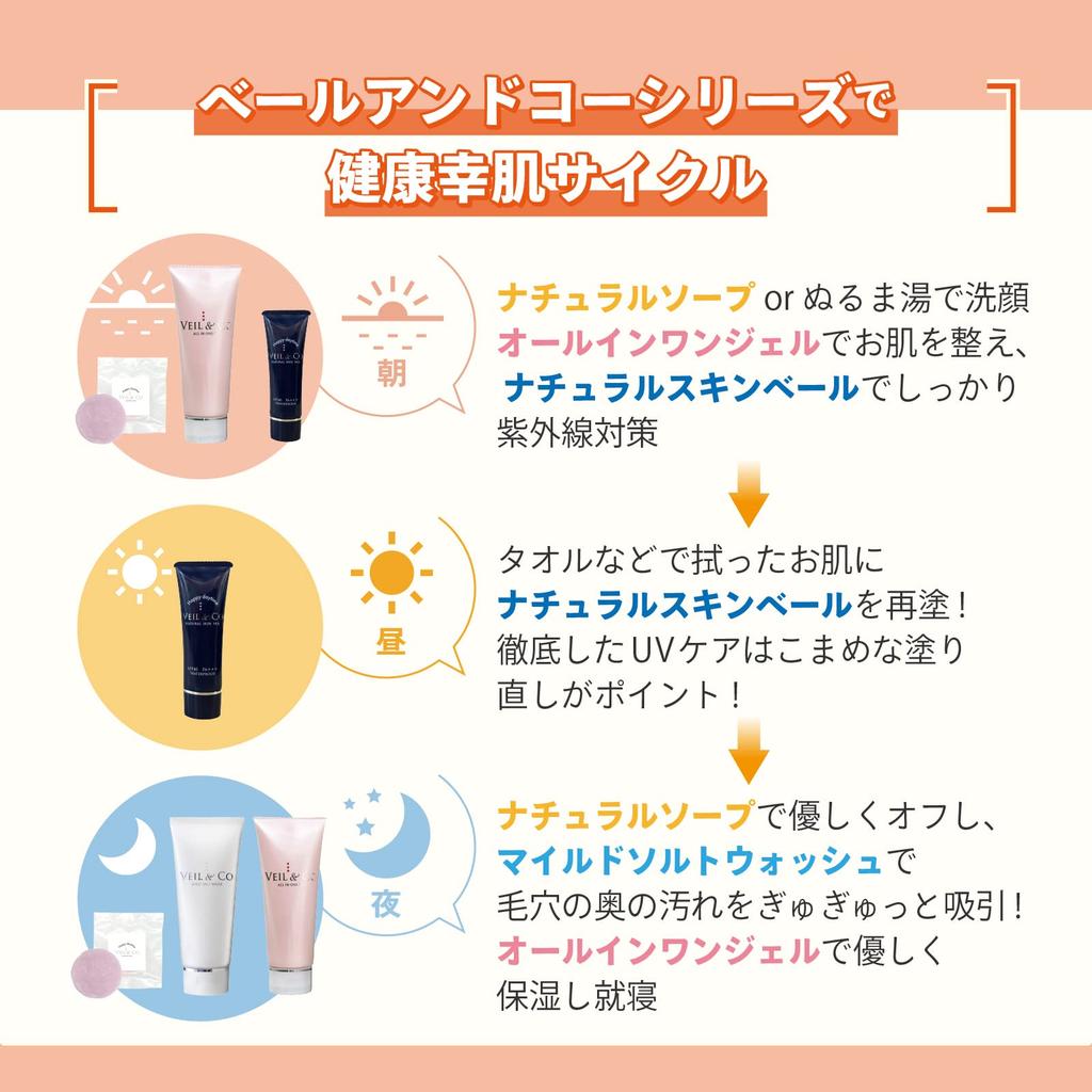 Natural Facial Cleansing Pure 40g VEIL&Co Soap, Soap, Soap, Salt,