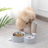Bowl Pet Dishes, Feeder Feeding for Cats or Small Dogs Steel Double Bowls