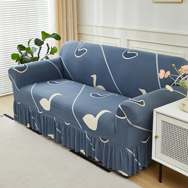 Elastic Sofa Cover All-Inclusive Cover Nordic Style Sofa Cover Non-Slip Fabric Skirt Sofa Cover