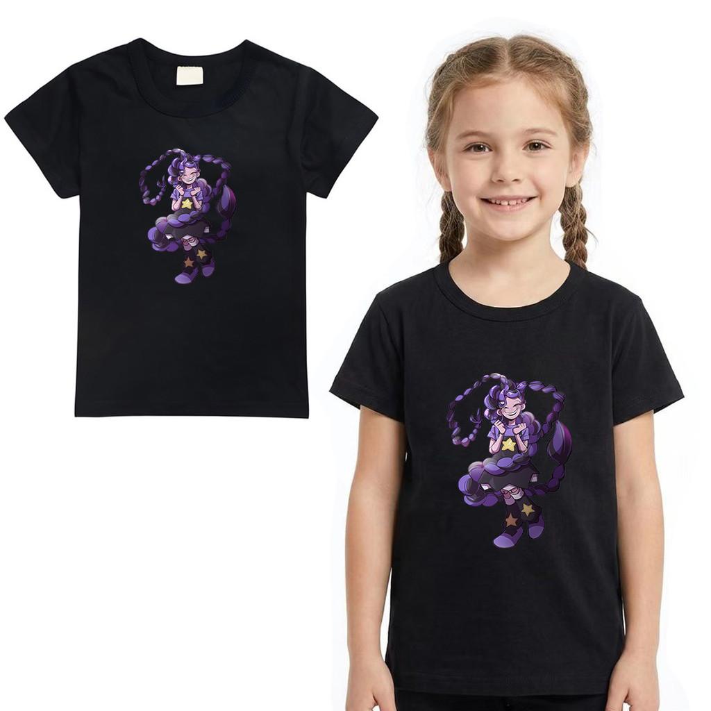 4159 Kids Girls Lily Lovebraids Print Short Sleeves Casual T-Shirt
