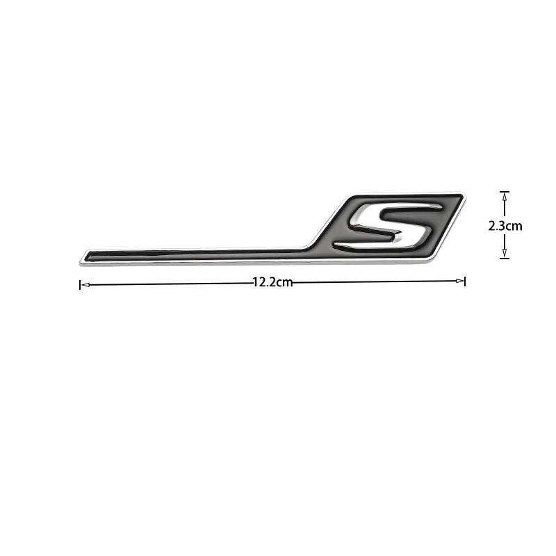 3D ABS S Logo Badge Emblem Car Trunk Stickers For Mercedes Benz AMG E63S C63S GLC63S GLE63S GLS63S GTS GT43S GT53 GT50 CLA45S