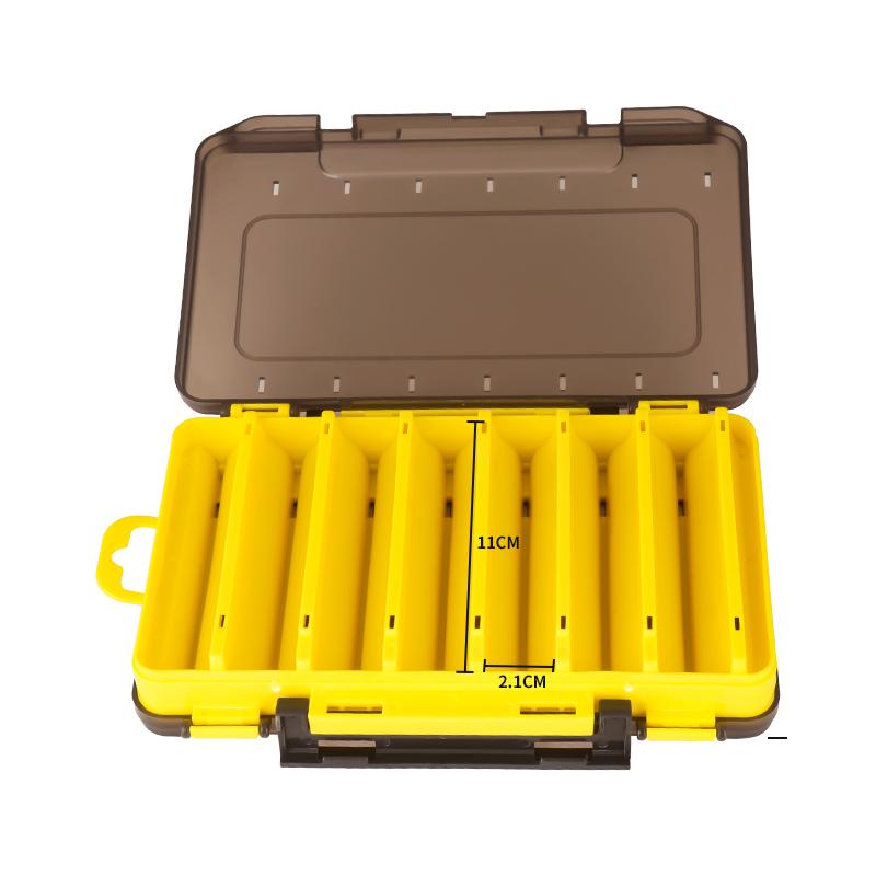 TAIYU Fishing Tackle Box 14 Compartments Fishing Accessories Lure Hook Storage Case Double Sided Fishing Tool Organizer Boxes