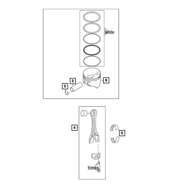 4893604AA Piston & Connecting Rod Assembly for 2022-23 Jeep Grand Cherokee 2.0T