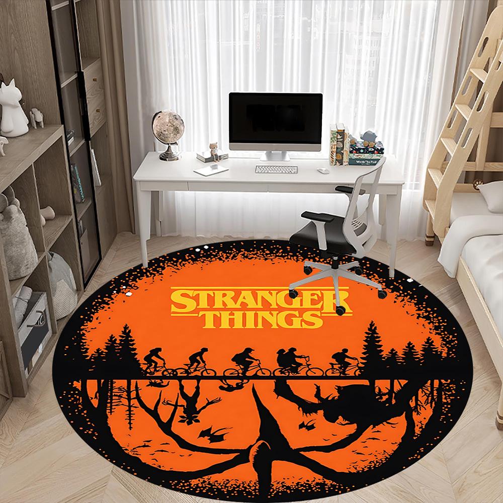 1pc Stranger Things Chair Carpet for Office, Non Slip, Soft and Durable Office Rug for Interior Decoration