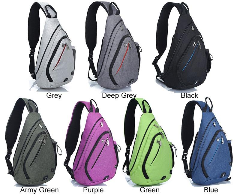 SCIONE Large Capacity Backpack Chest Pack Nylon Zipper Messenger Bags School Modern Shoulder Bag