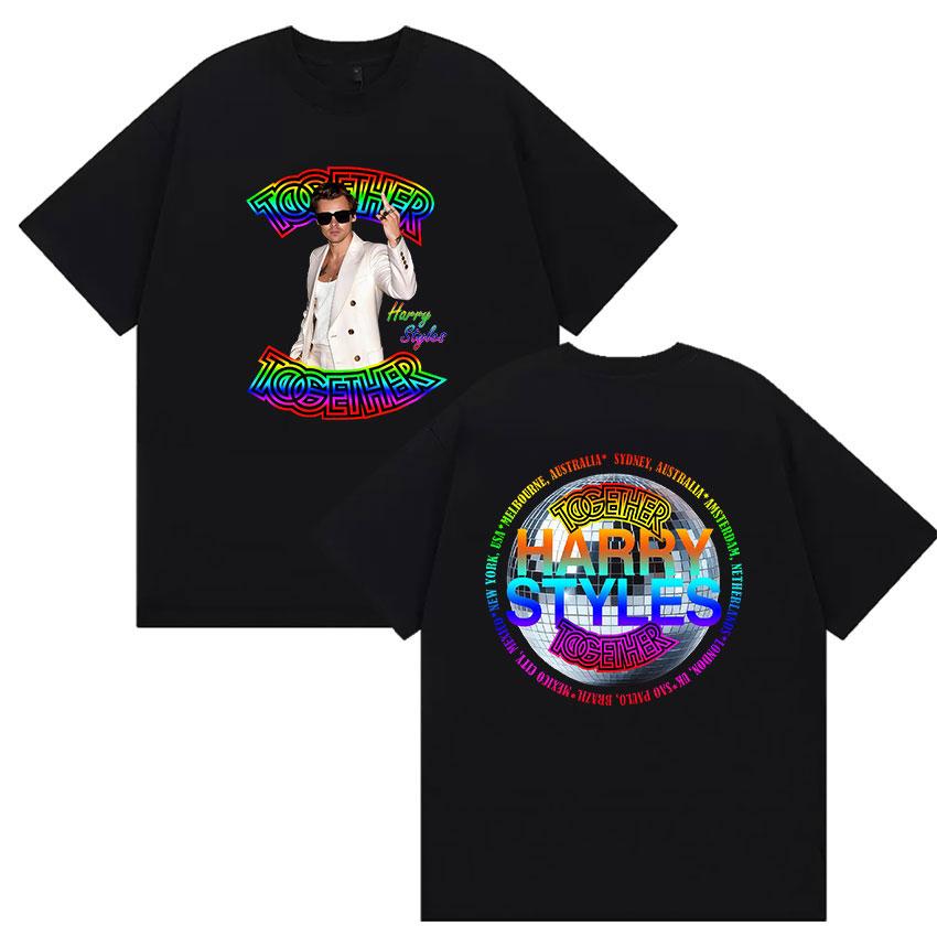 

Harry Styles Together Tour 2026 Graphic T Shirt Men s Vintage O-Neck Clothing Fashion T-shirt Casual Cotton Short Sleeve Tshi... S разноцветный