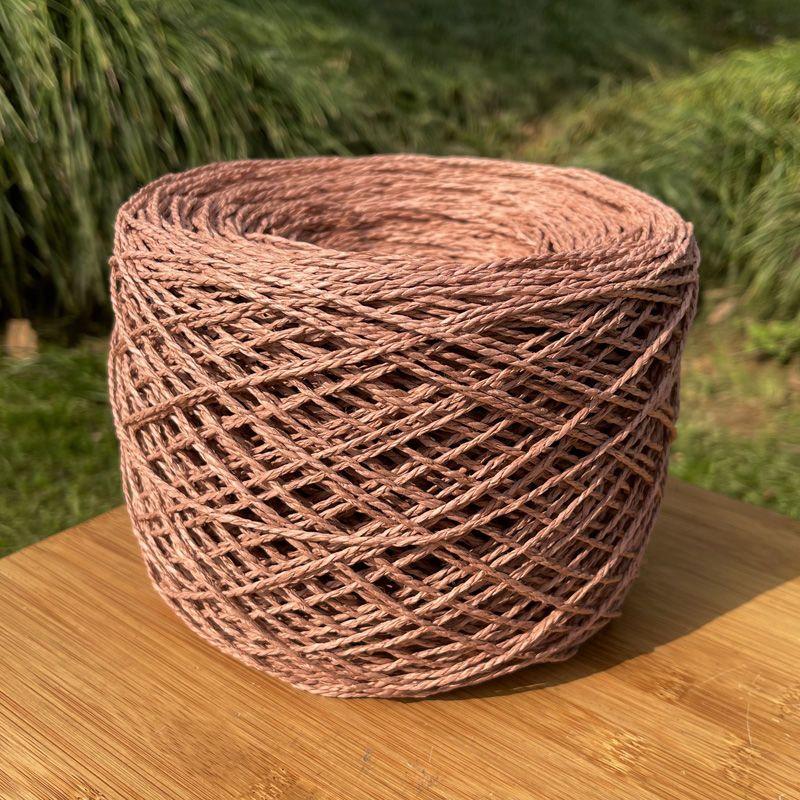 150g Natural Cotton Raffia Yarn for Hand Crochet Knitting Summer Hats Bags Diy Straw Sandals Fluffy Paper Grass Thread Beige