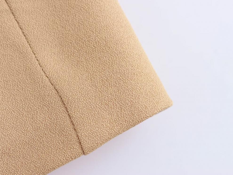 Autumn European & American High Street Women's Slim Fit Suit Jacket with Golden Buttons