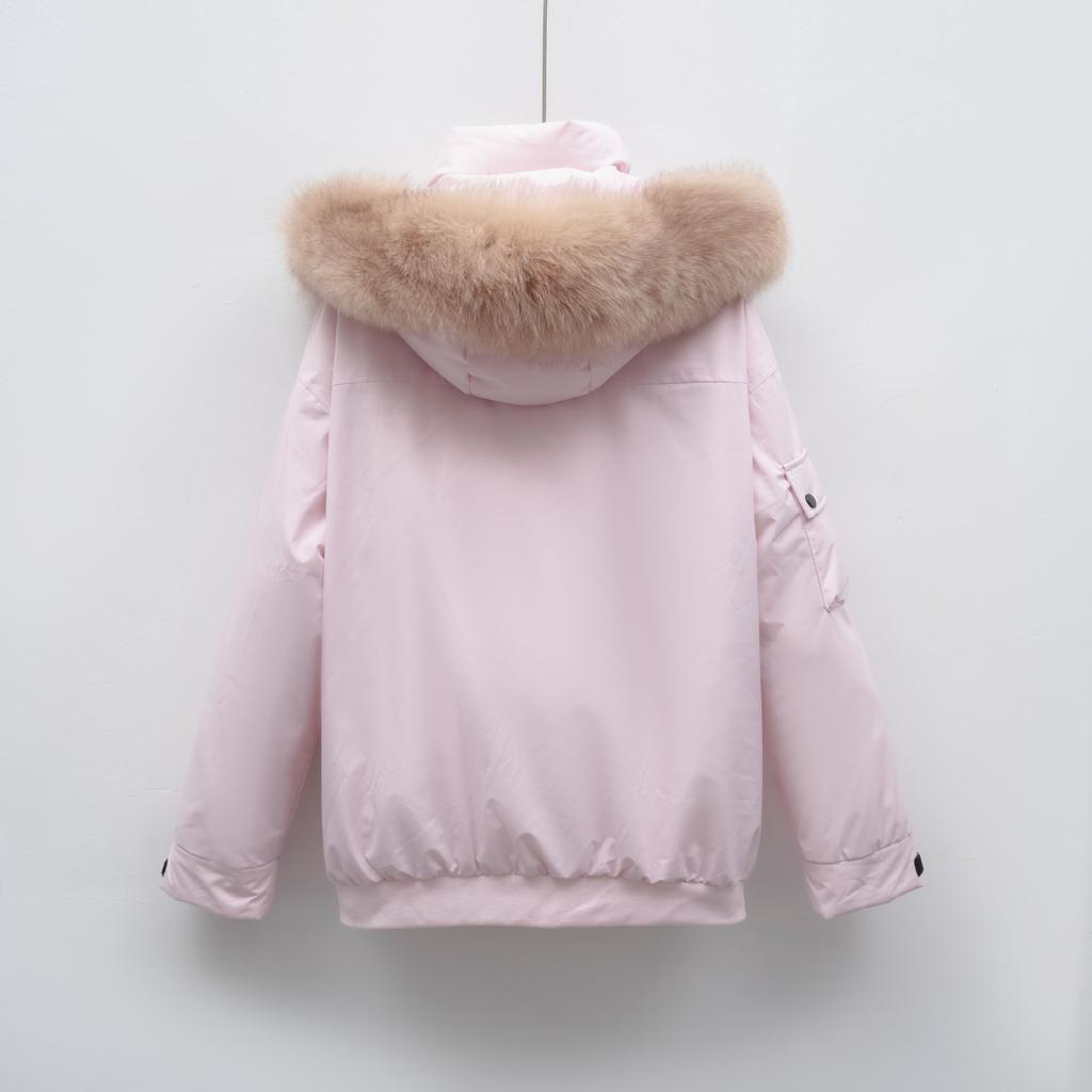 Fleece Fuchshaar Werkzeugparka Jacke Daunenjacke Damenbekleidung Winter Dicke Warme Jacke