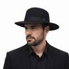 Solid Color Men's Felt Hat British Style Women Jazz Hat Trendy Woolen Flat Top Hat  Winter