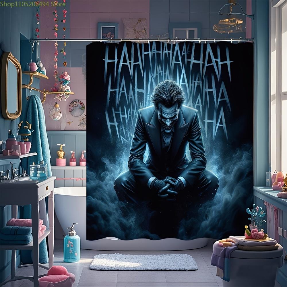 1pc, Officially Licensed, Joker Movie Anime Theme Shower Curtain, 180.09x180.09 cm, Suitable for Bathroom, Office Decor, Home