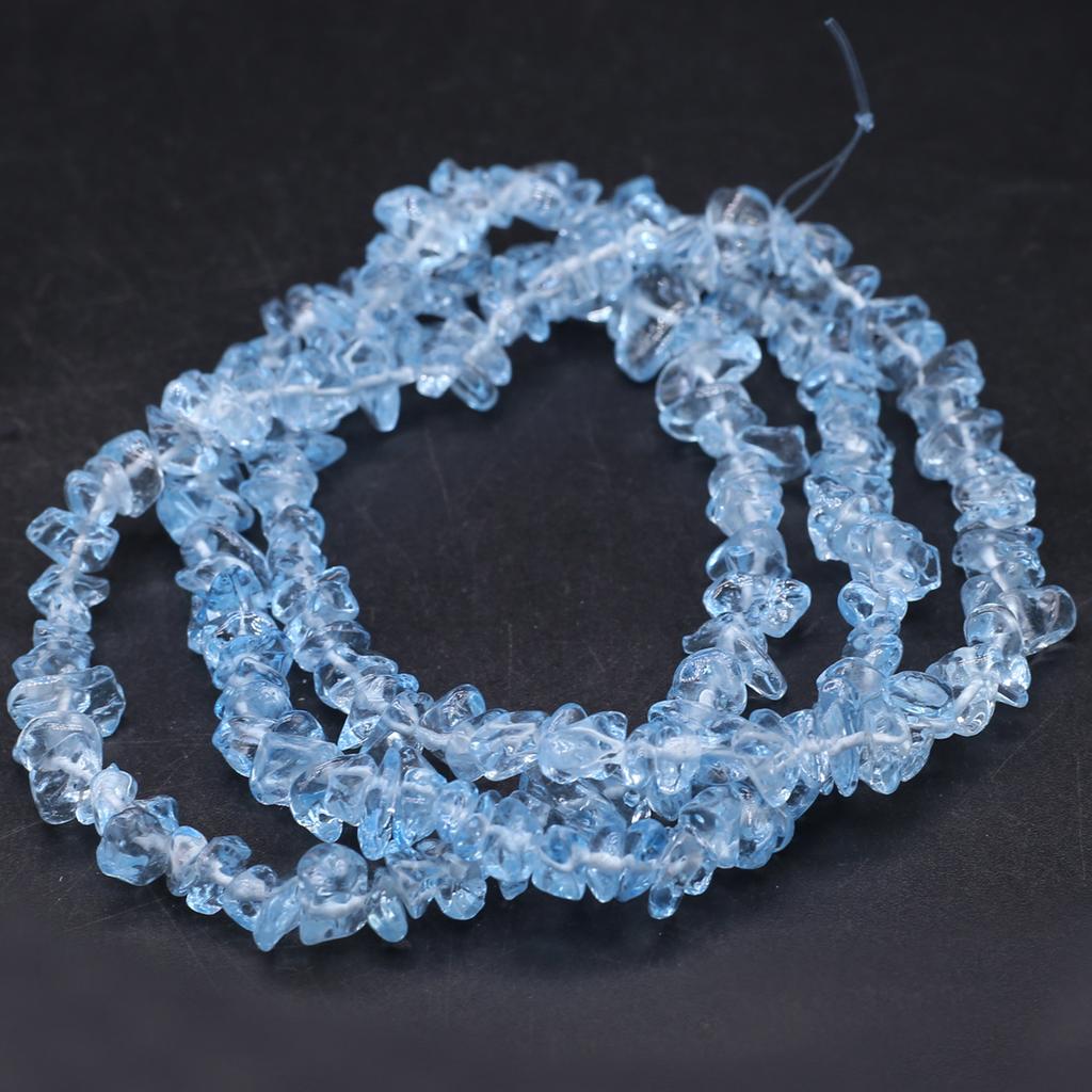 1 Filo Pietre Frantumate Cristalli Curativi 7mm Pietra Naturale Perline Distanziatrici Sciolte per Creazione di Gioielli Fai da Te Collana Bracciale Accessori Lunghezza 80cm