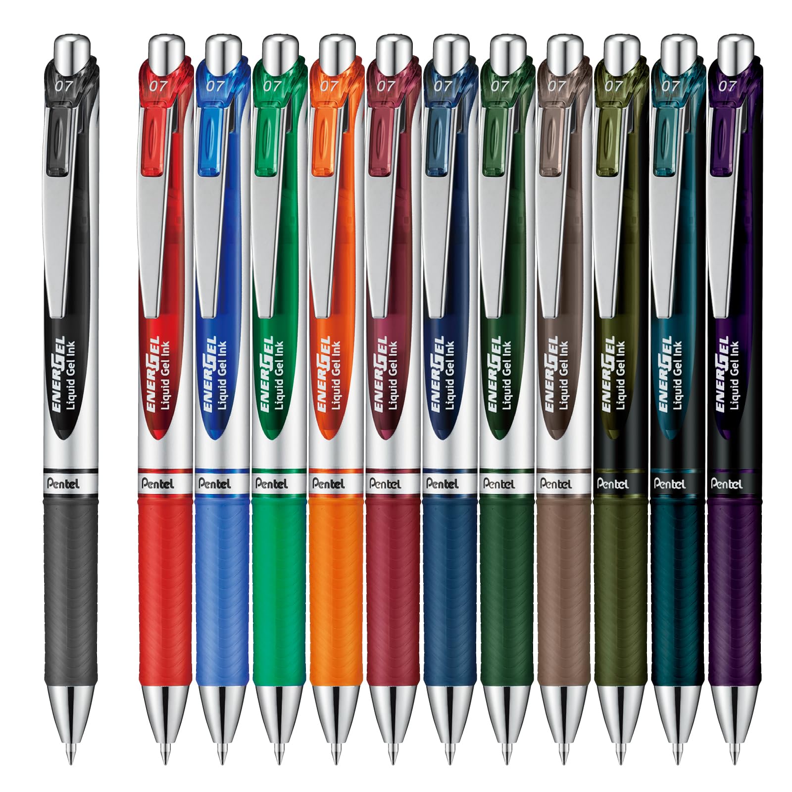 

PENTEL Ручка шариковая гелевая Energel Knock 12 цветов, тип, 0,7 мм, BL77-12AMZ,