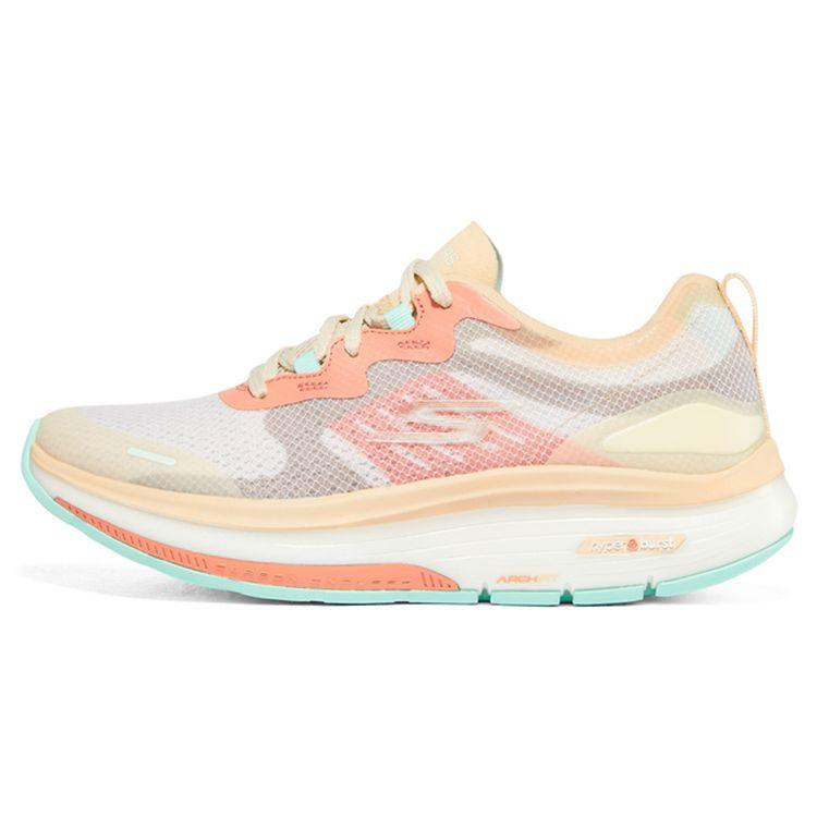 Skechers Go Walk Workout Walker Fabric Cloud Shoes Arch Support Cushioning Low Top Lifestyle Casual Shoes Women sneakers Multicolor 124939-NTMT 35