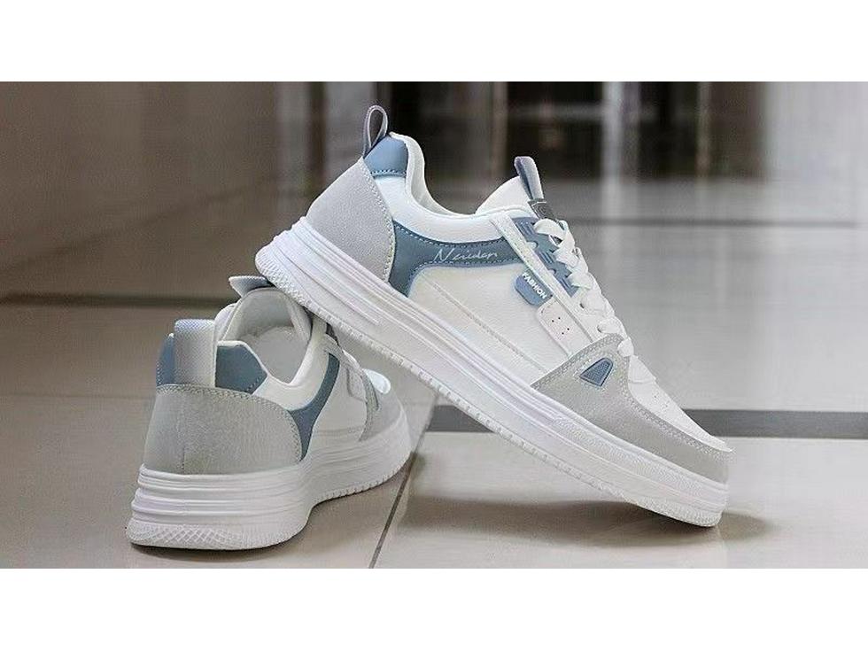 Men's White Plus Velvet Black Skateboard Shoes - Fashionable Autumn Casual Sneakers