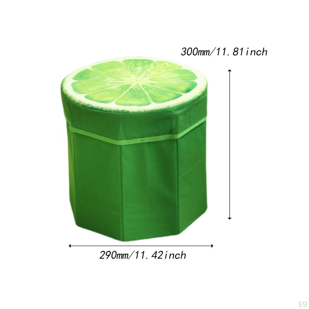 Folding Storage Ottoman Foot Rest Stool Toy Box Seat Chest for Bedroom Office
