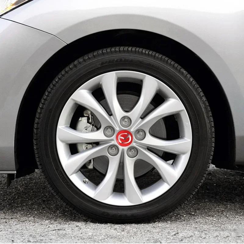 4 Peças Calota Central de Roda Emblema Tampa de Cubo Emblema Perna Longa 18MM 56MM DI53MM Novos modelos Para Mazda 3 Atenza Axela CX3 CX4 CX5 CX7