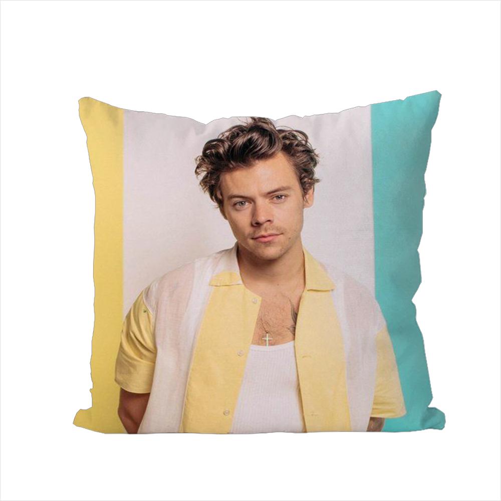 Singer Hharry Styles Pillow Case For Car Sofa Decorative Home Doublesided Print Plush Square Throw Pillow Cushion Cover