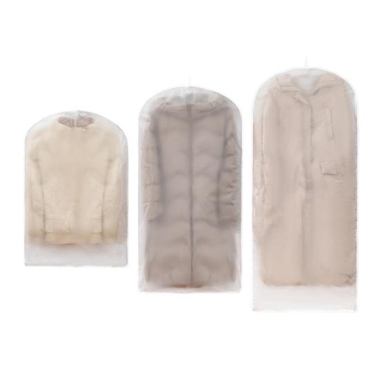 1/3 Pièces Sacs à Vêtements Suspendus avec Fermeture Éclair Auto-Compressante Grande Capacité Transparents Gain de Place