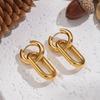  Minimalist Geometric Basic Hoop Earrings Stainless Steel 18K Gold Plated High Quality Accessory Jewelry Women Gala