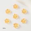 50Pcs 3D Flowers For Nails Charms Ice Translucent Gradient Blossom Manicure Art Flower Luminous Decoration For Nails Design
