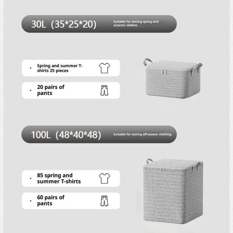 Caja de Almacenamiento de Ropa de Gran Tamaño 220L Con Tapa Cesto de Lavandería Grande Bolsa Organizadora Para Bebé Plegable