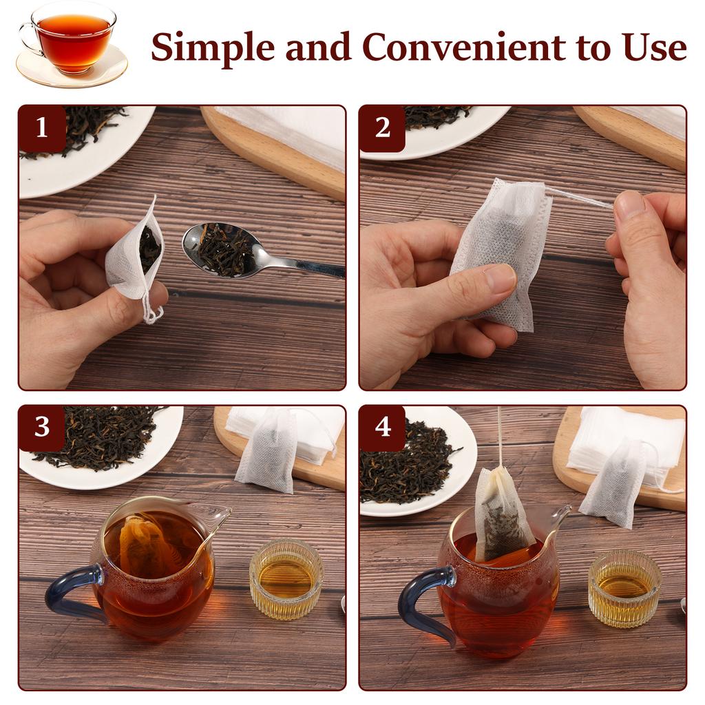 2000 Pcs Tea Leaf Filter Bag Heat Resistant Tea Filter Bag Bulk Coffee Filter Bags Disposable Tea Leafs Filters Bags for Office