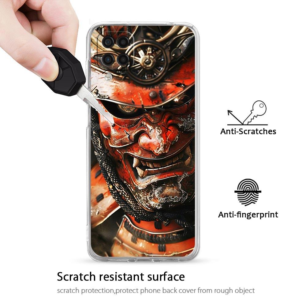 Samurai Hannya Mask Ghost Phone Case for Samsung A13 A15 A25 A35 A51 A55 A71 A21S A11 A31 A41 A23 A53 A73 5G A03S A05s Cover