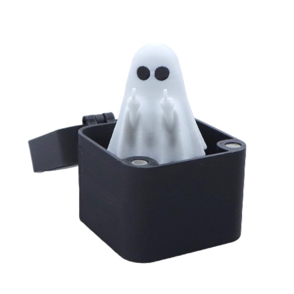 Halloween Middle Finger Cute Ghost Statue Creative Prank Parody Stress Relieving Puzzle Office Desk Decoration Halloween Gift