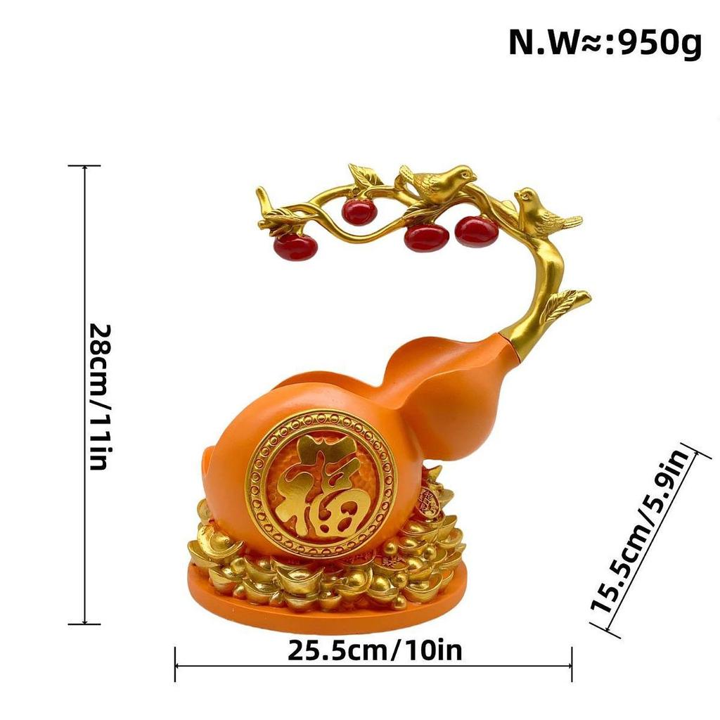 Gourd Statue Rack Decorative Creative Resin Home Decor Single Holder for Tabletop Bookshelf Office,