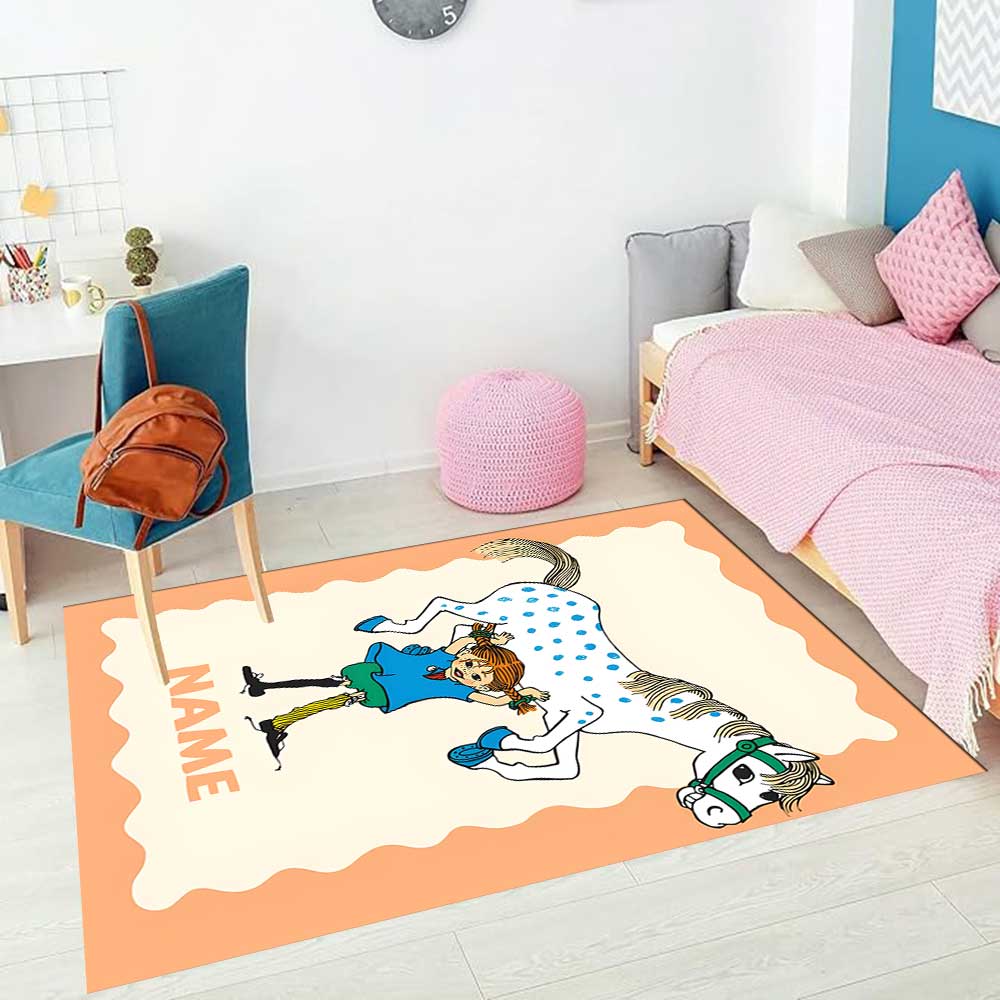 Pipi Customize your name rug, office chair cushion, home bedroom living room gift.