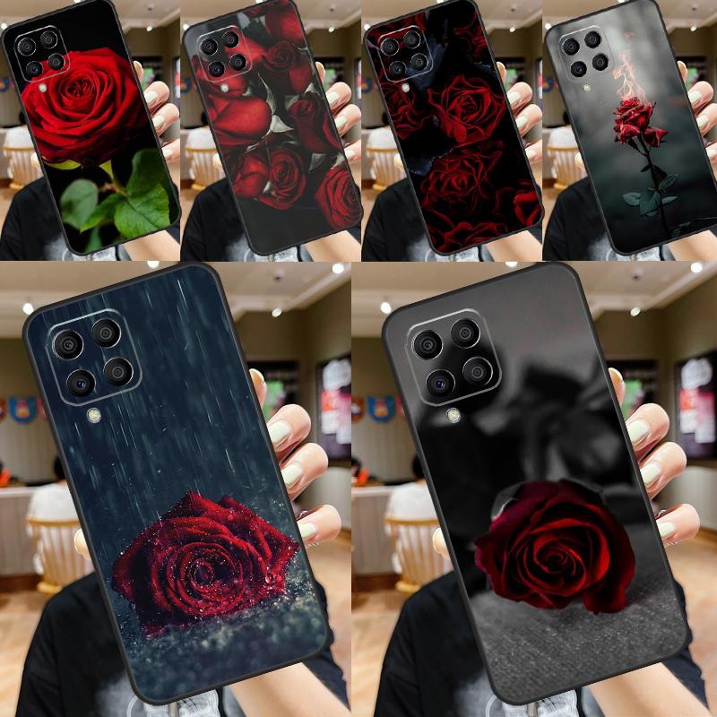 Red Rose Flower For Samsung Galaxy M31 M32 M12 M52 M13 M33 M53 M11 M51 M15 M55 M14 M34 M54 M30s M20 Case