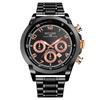 Notionr Fashion Men'S Waterproof Watch Stainless Steel Large Dial Business Watch Luminous Calendar Quartz Watch