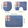 3-Piece Luxury Coral Fleece Bathroom Mat Set, Non-Slip, Quick Drying, Water Absorbent, Machine Washable, Polyester