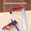 Multifunctional Steel Right Angles Hole Marking Ruler with Bubble Levels T Square Ruler For Woodworking Precise Measuring