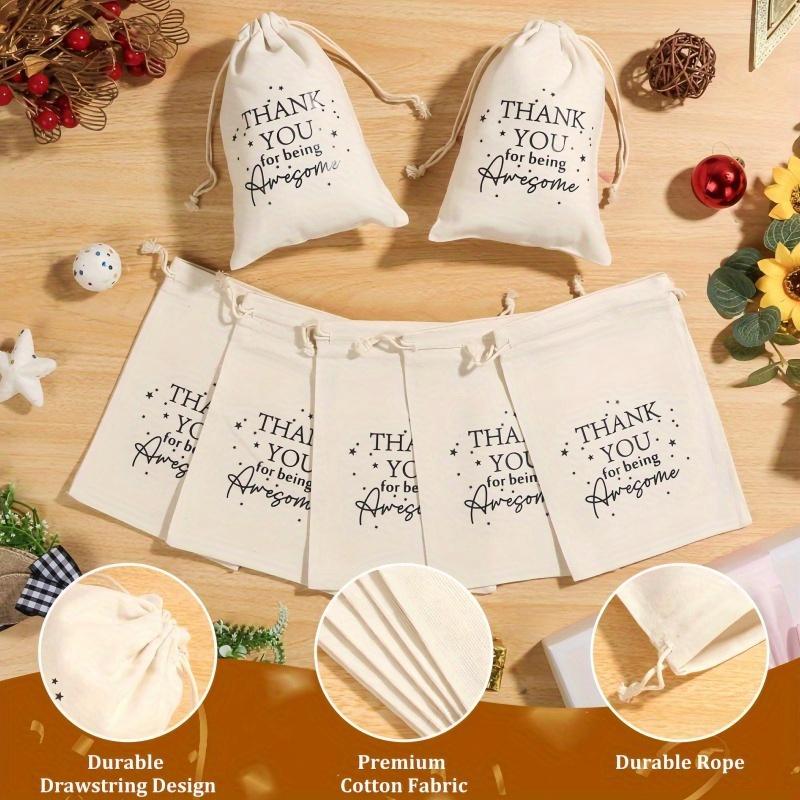 3pcs Drawstring Gift Bags - 4.3x6.2ft Motivational Appreciation Pouches with Uplifting Quotes for Employee Recognition