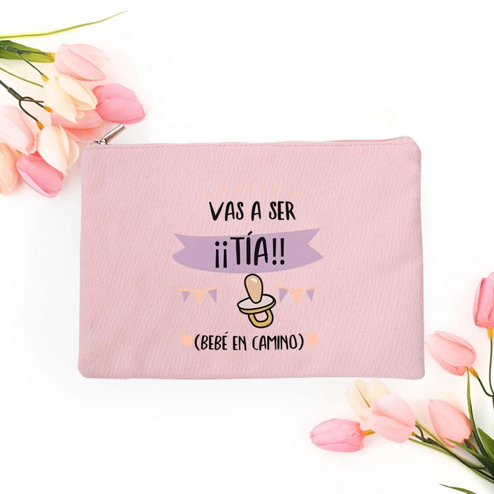You Will Become An Aunt/Grandma Baby On The Road Print Makeup Bags Pregnancy Announcement Cosmetic Bags Baby Reveal for Family